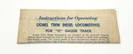 Postwar Lionel 2342 F3 Original Instruction Sheet C7-8. Fixed Price $35.00.