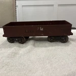 Lionel Pre War # 112 65784 Lake Shore Gondola Maroon Standard Scale. Fixed Price $34.99.