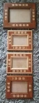 Beautiful Handcrafted Wood Inlayed Hanging Multi 4 Photo Frame Amazing Detail *. Fixed Price $85.00.