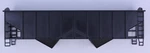 Lionel 9300-1 Non-operating Black Plastic 2-BAY Hopper Body. Fixed Price $10.00.