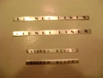 Lionel 2534-14 Silver Bluff (2) & 2532-49 Lines Metal Adhesive Plates. Fixed Price $14.95.