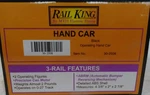 Mth 30-2508 Gauge Black Operating Hand Car Nib. Fixed Price $42.99.