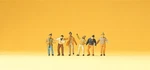 Workers (6) Figure Set Painted Preiser 79101. Fixed Price $26.60.