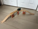 Authentic Fisher Price Wooden Thomas Train Wacky Track Bridge With Paxton!. Fixed Price $49.99.