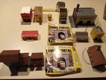 Nice 13 Pc Lot Buildings + Bonus Lighted Tunnels Firehouse Figures Railroad. Fixed Price $59.99.