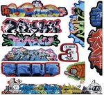 Blair Line Ho Mega Set Modern Tagger Graffiti Decals #14 PKG(10) 2263. Fixed Price $6.98.