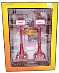 Rail King By Mth Train Red Vintage Era Corner Lamp Set #57 30-1084 Box. Fixed Price $20.00.