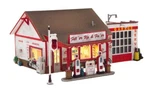 Woodland Scenics BR4922 Built Ready Scale Fill'er Up & Fix'er Building Nib. Fixed Price $57.89.