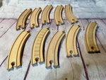 Thomas The Tank Engine Train Wooden Railroad Lot Of 40 Curved 7" Tracks. Fixed Price $39.95.