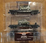 Menards Gold Line Army Flatcar With Van 279-3449, New Box (3). Fixed Price $24.94.