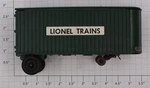 3460-1 Gauge Green "lionel Trains" Trailer Van With "fruehauf" Decals. Fixed Price $15.00.