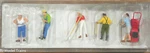 Preiser Ho #10463 Gardening, Tools, Mower (5 Figures) Hand Painted (1:87TH Scale. Fixed Price $25.49.