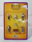 New Mth Rail King 6-PIECE Figure Set #3 Diner Patrons Scale #11047. Fixed Price $19.99.
