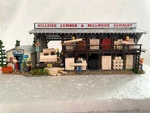 Ho Scale Atlas, Lumber Yard & Office Building Kit, #750 Fully Assembled/painted. Fixed Price $80.00.