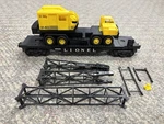 + Lionel Postwar Gauge 6828 P&h Flat Car W/ Harnischfeger Crane - Read. Fixed Price $75.00.
