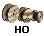 Ho Scale Cable Laser Cut Wood Kit (3 Reels) NOC-14202. Fixed Price $13.99.