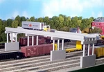 Rix Products 628-0163 150' Modern Highway Overpass W/4 Piers Kit. Fixed Price $42.65.