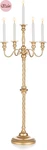 Gold Floor Candelabra Holder For Centerpiece - Tall 5 Arm Candlesticks. Fixed Price $69.40.