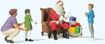 Preiser Ho Santa In Chair, Mother And 2 Children 10763. Fixed Price $34.98.