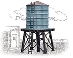 Walthers Cornerstone 933-3507 Ho Wooden Water Tank PKG3 Kit. Fixed Price $16.99.