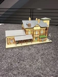 Faller B-112 Ho Maulbronn Small Town Train Station W/ Post Van Fully Assembled. Fixed Price $99.99.