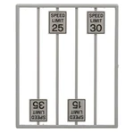 Tichy Train Group 2064 Low Speed Limit Signs (8) Scale. Fixed Price $6.00.