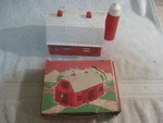 Plasticville Bachmann Barn Kit BN-1 Complete With Original Box White & Red 1950. Fixed Price $14.99.