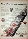 Original Railroad & Trains Ads: What Life Is Like On Troop Train.... Fixed Price $16.95.