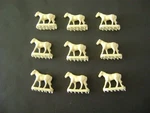 Lionel 3366-100 Set Of (9) White Horses For The Circus Car & Corral. Fixed Price $18.95.