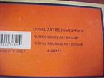 Lionel-------# 39321-----LIONEL Art Boxcar Pak. Fixed Price $99.99.