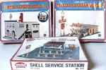 3, Building Kits: Model Power Shell Stn; Life-like Ice Cream Di, Engine House. Fixed Price $25.50.