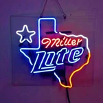 Us Stock Miller Lite Beer Texas Lone Star Acrylic 20"X16" Neon Sign Light Bar. Fixed Price $104.98.