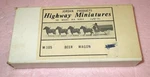 Jordan Highway Miniatures W-105 8-HORSE Beer Wagon 1:87 Scale Kit New Box. Fixed Price $19.99.