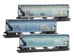 Micro Trains Line 983 05 092 Acf 3-BAY Center Flow Covered Hopper Pack. Fixed Price $103.37.