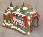 The Bradford Exchange Hawthorne Village Train Tunnel W/ Lighted Budweiser Sign. Fixed Price $79.99.