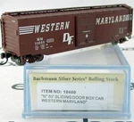 New - Bachmann Scale 50' Sliding Door Box Car "western Maryland" 19460. Fixed Price $24.99.