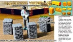 Scale Model Masterpieces/yorke Brick Pillar/column Support Footers (4PCS) S/1:64. Fixed Price $5.72.
