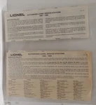 Lionel 1987 & 1988-1989 Service Station Bookets Form 927. Fixed Price $19.50.