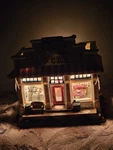 Suzy's Ice Cream Shop Lighted Building Lemax Miniature Inside Rare Read. Fixed Price $99.00.