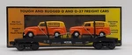 Mth 30-7681 Gauge Transport Flatcar With Ertl '51 Panel Vans Ln/box. Fixed Price $23.49.