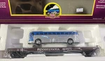 Mth 20-98491 Pennsylvania (#469975) Flat Car W/greyhound Bus //nib//. Fixed Price $124.99.
