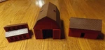 Vintage Ertl Farm Country Building Set 4233 Barns. Fixed Price $48.00.