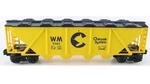 Lionel Chessie System 4 Bay Quad Hopper Car W/ Cover 6-9265! Gauge Wm. Fixed Price $29.99.