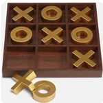 Cor Board Game Doctor Office Table Large 10 Pc Solid Dark Wood Home Gold Xo. Fixed Price $49.95.