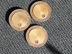 Lot Of 3 American Steam Gauge & Valve Mfg Co Brass Dead Weights - 20 10. Fixed Price $49.00.