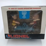 Lionel & O-27 Gauge Operating Charlie Brown Lucy Handcar 6-18413 (box Damage. Fixed Price $68.00.