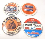 Lionel Trains Inside Track Railroader Club Button Pins Lot Of 4 83- 89. Fixed Price $8.49.