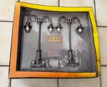 Set Of 2 Railking Mth 30-1066 No. 54 Diecast Dark Brown Street Lamps Accessory. Fixed Price $28.00.
