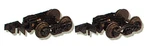 Atlas-talgo Type Freight Car Trucks W/rapido Couplers Roller Bearing Black. Fixed Price $18.99.