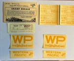 Champ Scale Decal-western Pacific Box Car-lge Wp Herald W/yellow Let #OB-350. Fixed Price $8.50.
